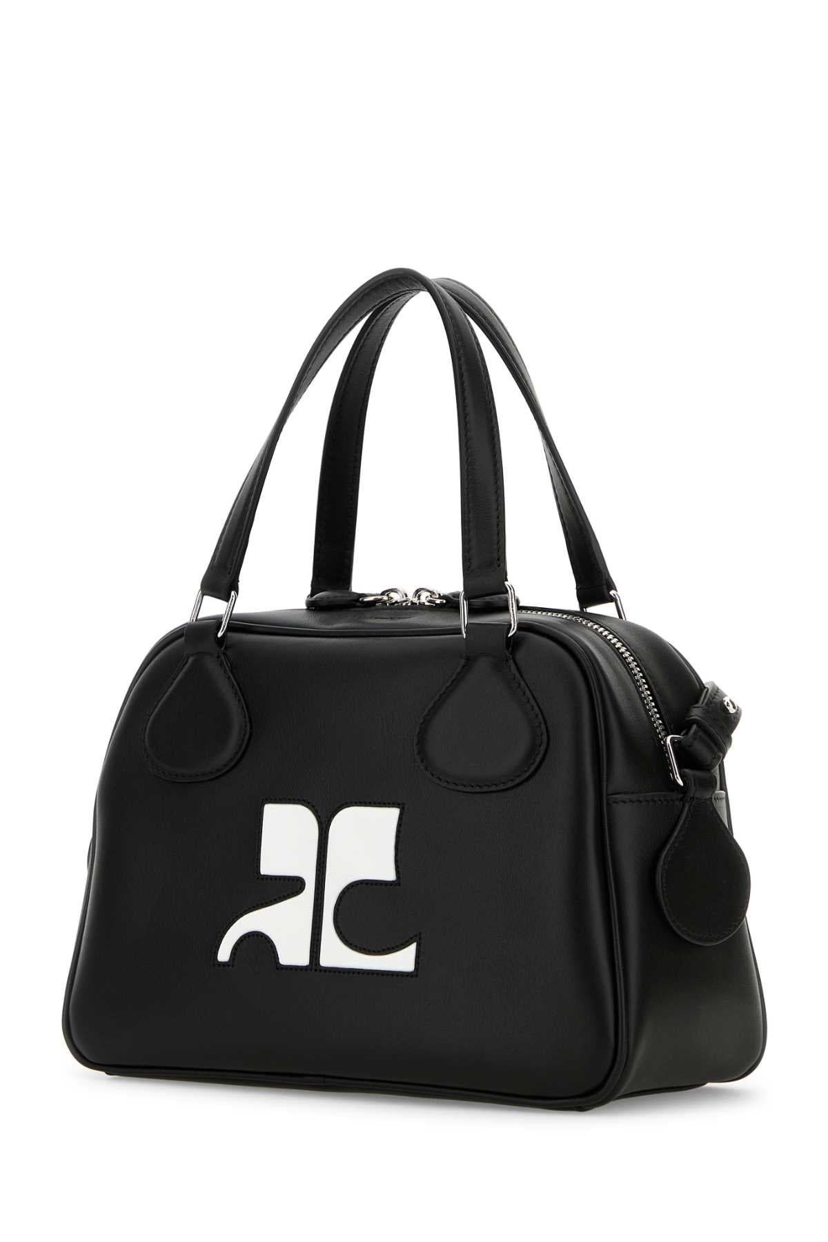 Courreges Women Black Leather Reedition Handbag